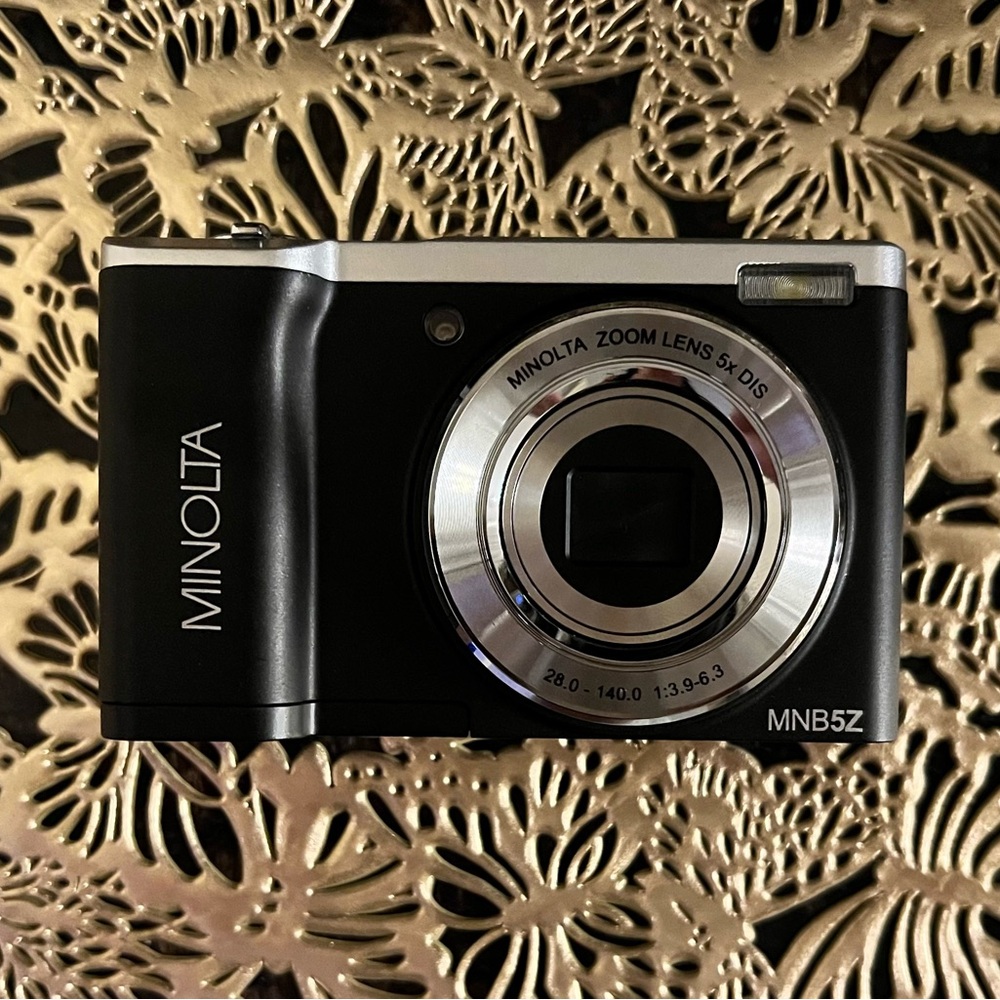 Black Digital Camera with Zoom Lens